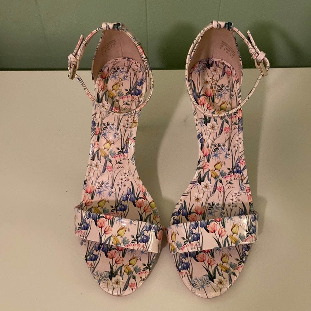 Aldo Strappy Floral Heels (US 9)